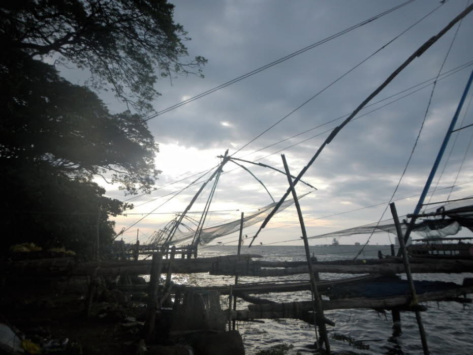Chinesische Fischernetze in Cochi