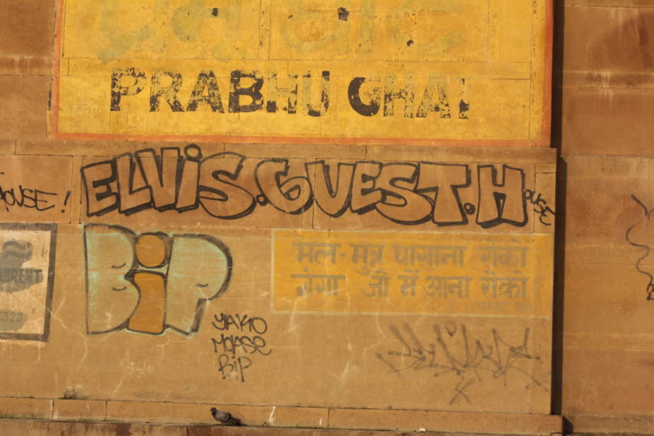 Varanasi: Grafiti am Ganges