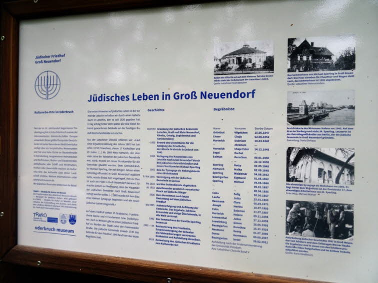 Der Jüdische Friedhof Groß Neuendorf entstand etwa Mitte des 19. Jahrhunderts und war der jüdische Friedhof für die im Jahre 1847 von Michael Sperling (1803–1866) gegründete jüdische Gemeinde des Ortes. Der älteste der rund 35 erhaltenen Grabsteine stammt