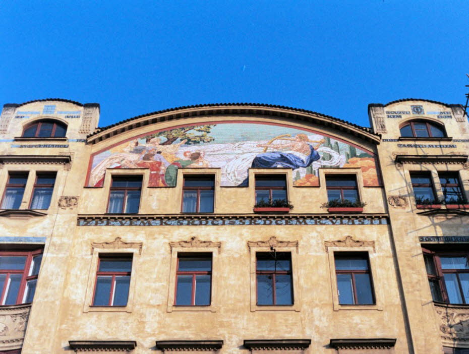 Jugendstilfassade Prag 1991