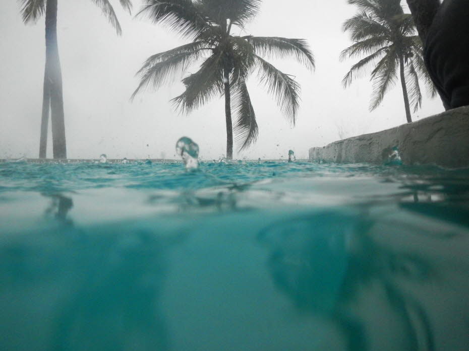 Zanzibar Ostküste Swimmingpool Tropischer Regen
